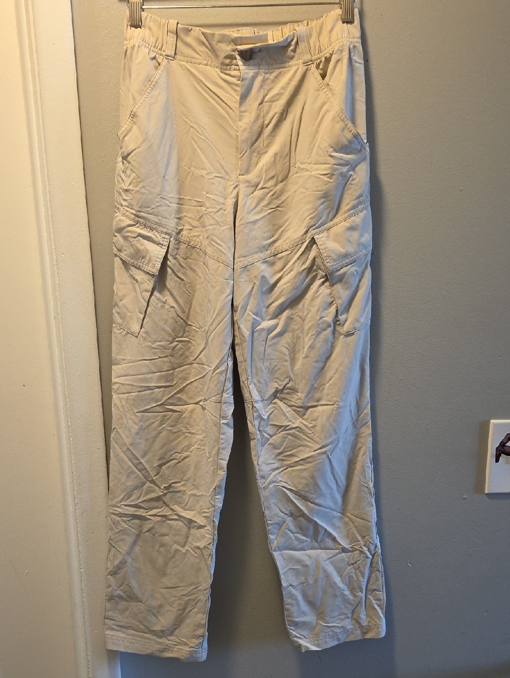 Old Navy Light Beige Men's Cargo Pants with Side Pockets